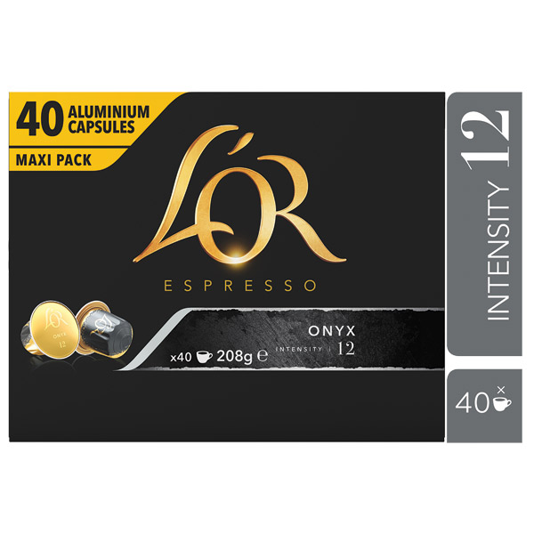 LOR Espresso Coffee Capsules Onyx Pack 40