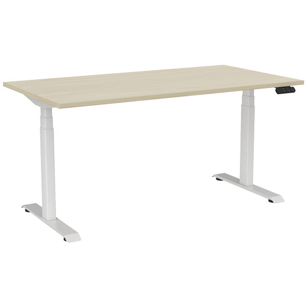 Knight Haven Desk White/Nordic 1500(w)x800(d)x630-1280mm(h)