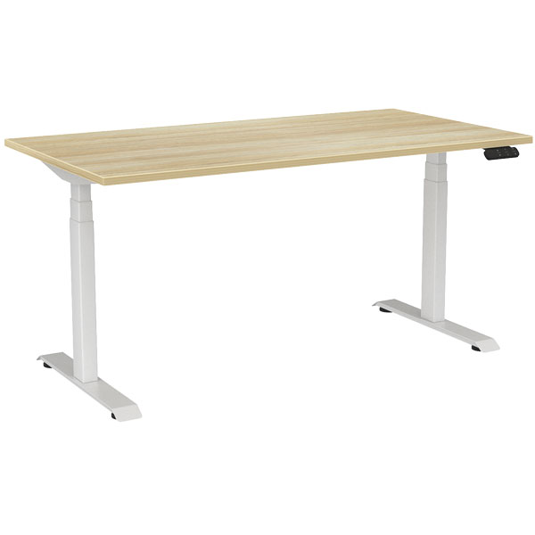 Knight Haven Desk White/Atlantic 1500(w)x800(d)x630-1280mm(h)