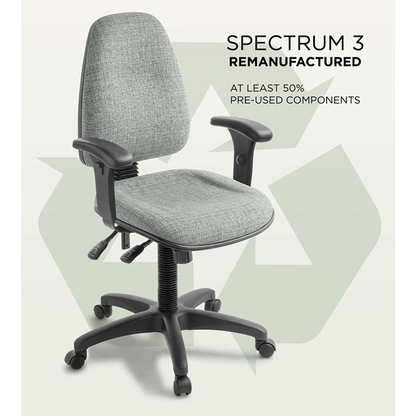 Grey Office Chair with Arms