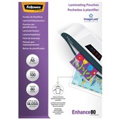 FELLOWES LAMINATING POUCH A5 80 MICRON PACK 100