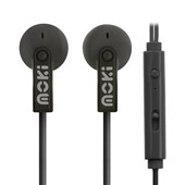 MOKI STEREO EARPHONES NOISE ISOLATION WITH MICROPHONE AND CONTROL BLACK