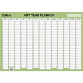 COLLINS WALL PLANNER ANY YEAR 695 X 495MM LAMINATED