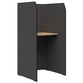 SONIC FOCUS STANDUP POD ACOUSTIC H1800 X L900MM CHARCOAL GREY FRAME CLASSIC OAK TOP