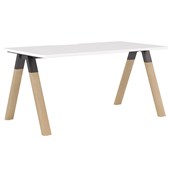 KNIGHT LIGNA DESK W1500 x D800MM WHITE TOP