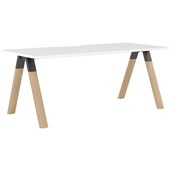 KNIGHT LIGNA DESK W1800 X D800MM WHITE TOP