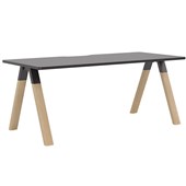 KNIGHT LIGNA DESK W1800 X D800MM BLACK TOP