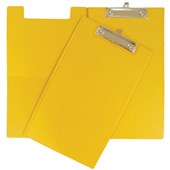OSC CLIPBOARD DOUBLE PVC FOOLSCAP YELLOW