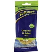 SELLOTAPE CELLULOSE TAPE 3274 W18MM X L33M CLEAR PACK 2