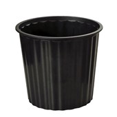 OSC RUBBISH BIN FLUTED PLASTIC 13L BLACK