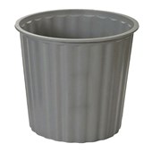 OSC RUBBISH BIN FLUTED PLASTIC 13L GREY