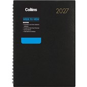 COLLINS DIARY BOSTON A43 BLACK WEEK TO VIEW WIRO ODD YEAR